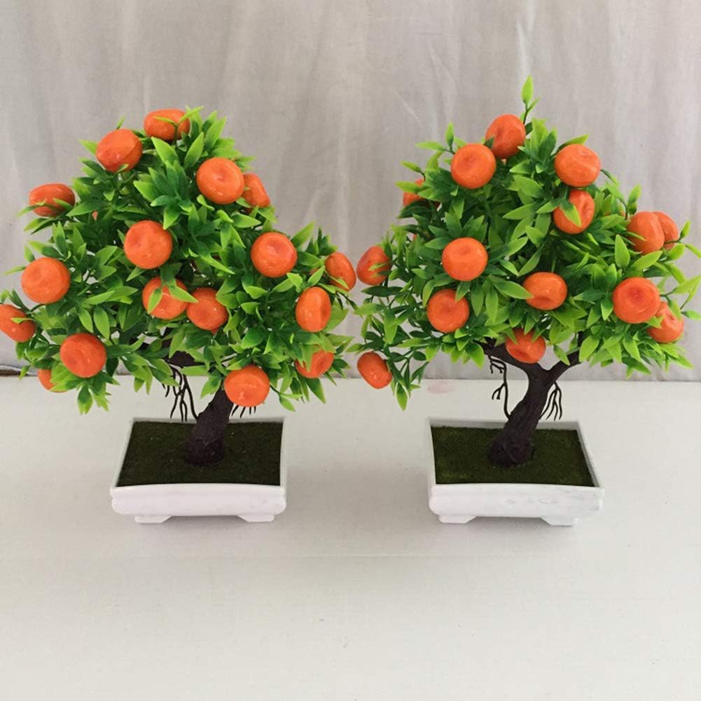 Artificial Orange Tree Bonsai Potted Plant for Home Decor