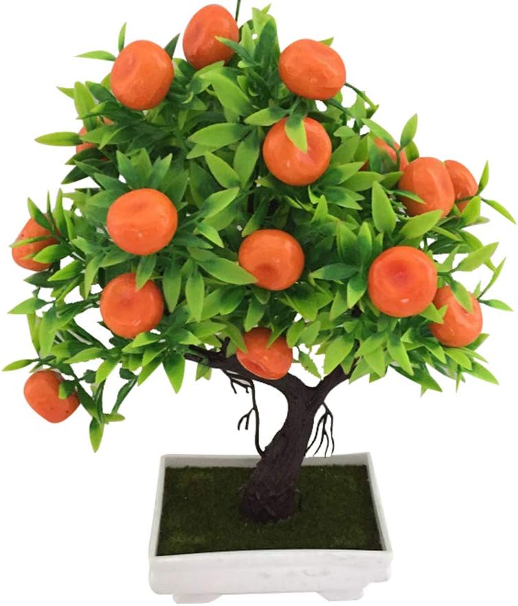 Artificial Orange Tree Bonsai Potted Plant for Home Decor
