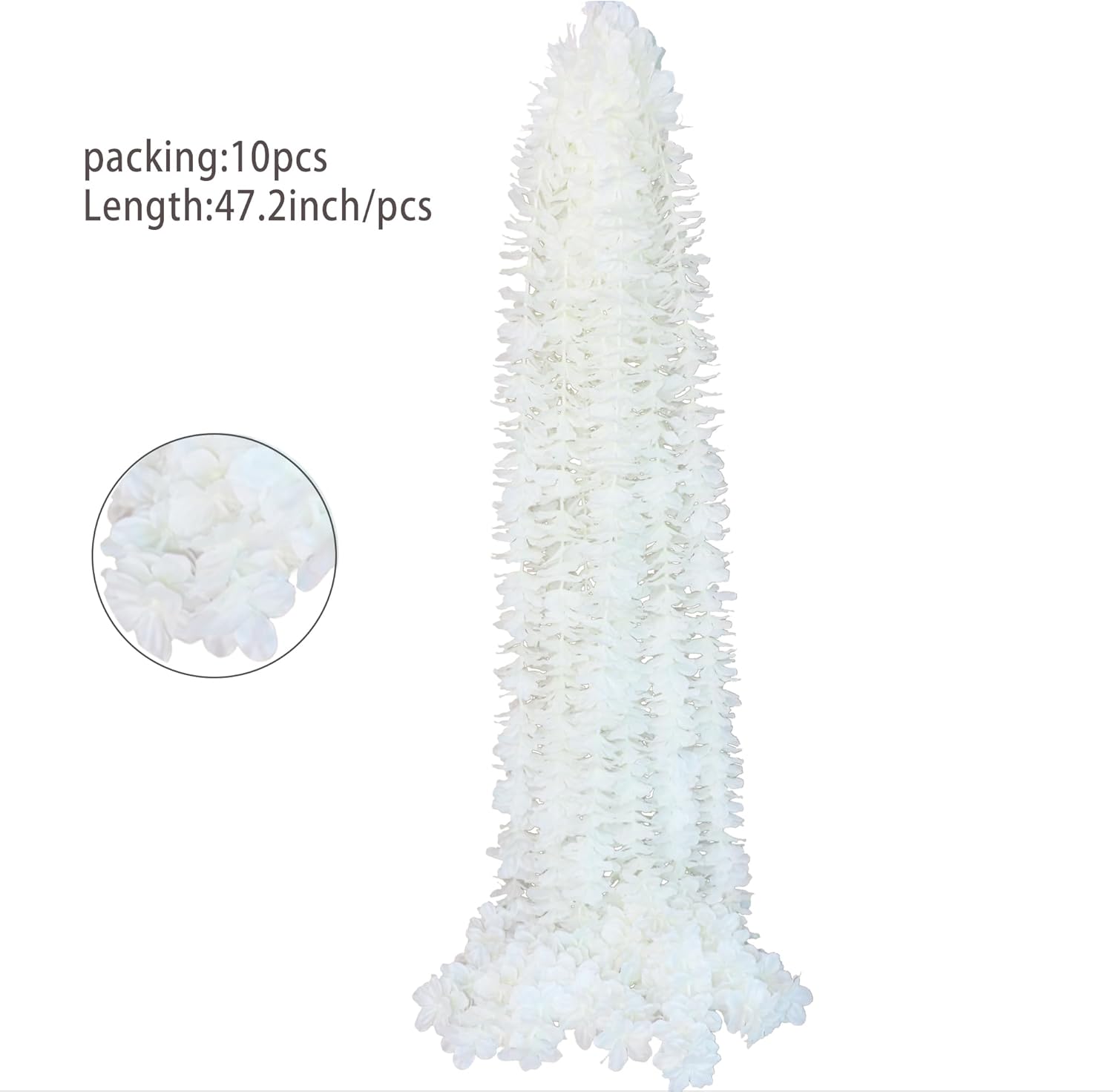 328ft Artificial Silk Wisteria Vine Garland Pack of 10