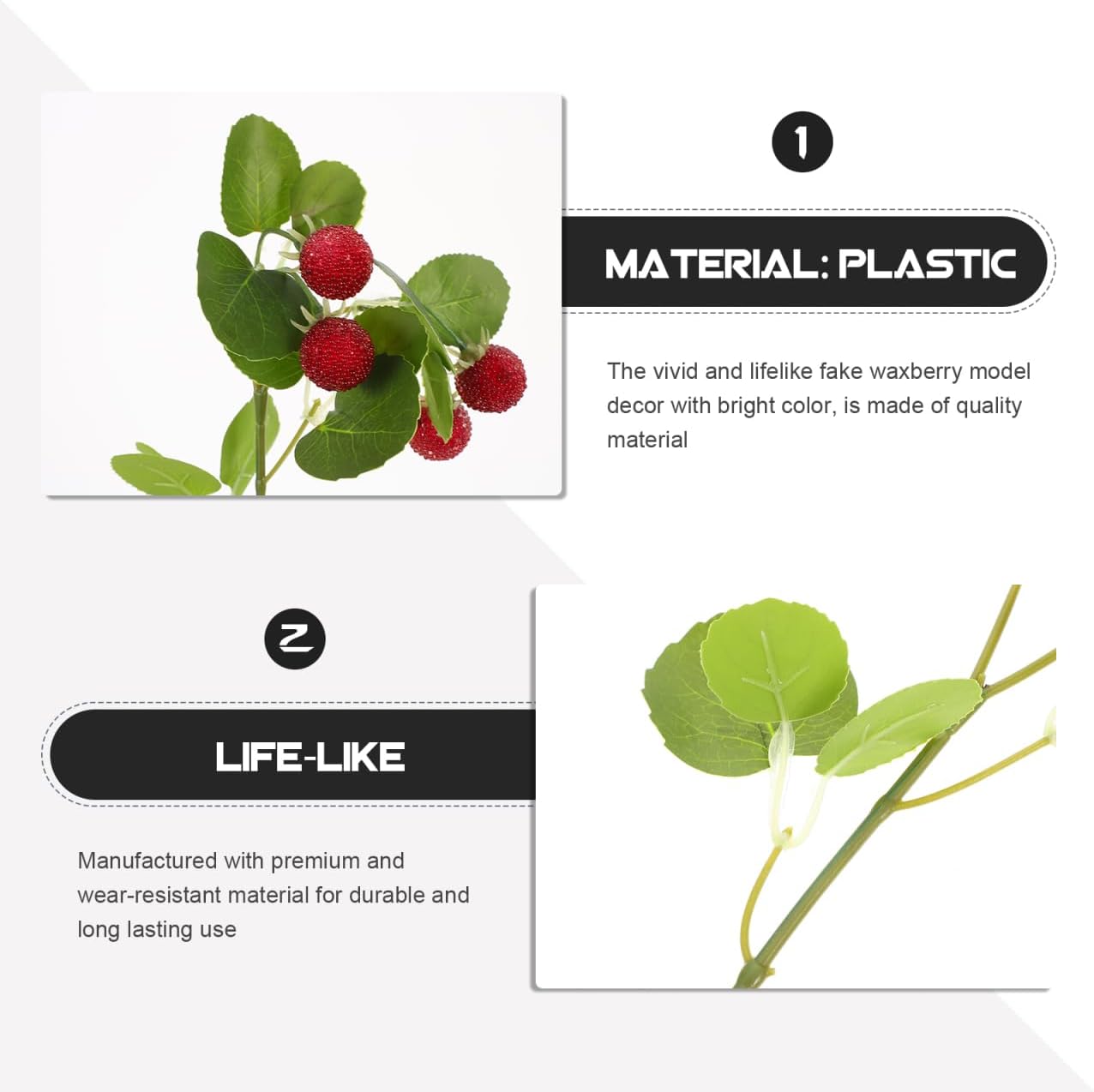 ARTIBETTER Artificial Berry Branches Flower Vases Decor