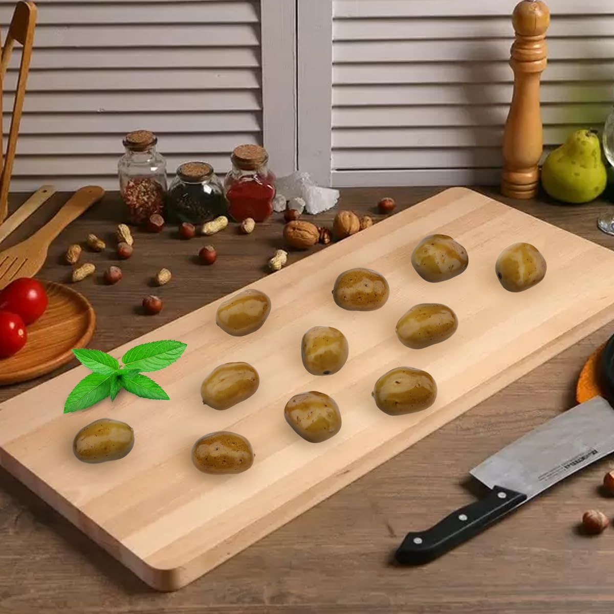 30 pcs Realistic Fake Potatoes for Decor