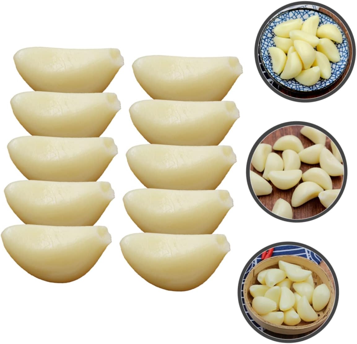 MAGICLULU 10pcs Artificial Garlic Cloves for Kitchen Display