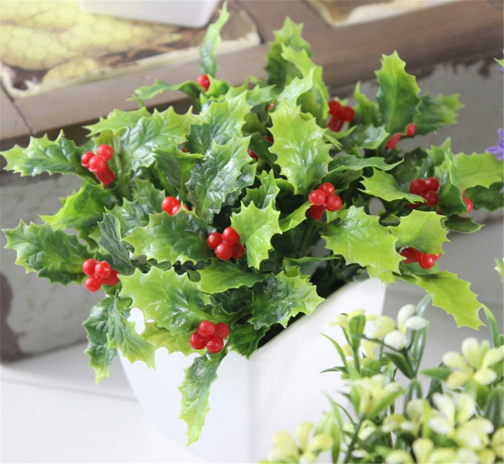 Small Square Artificial Christmas Fruit Succulent Plant Pot Decoration