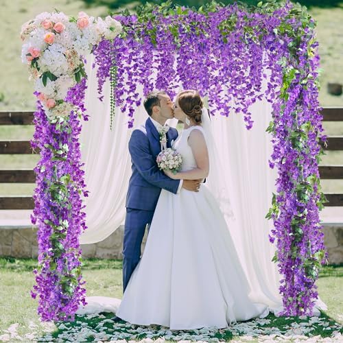 Sggvecsy 6Pcs Wisteria Garland Artificial Flowers