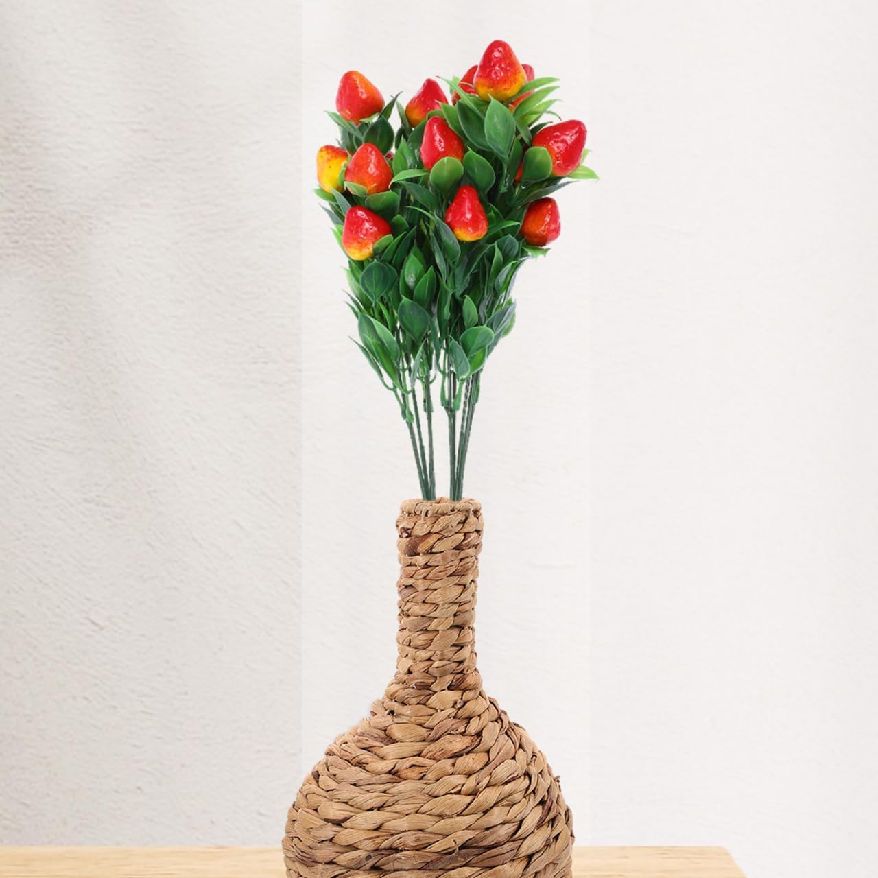 MAGICLULU 2pcs Artificial Strawberry Bouquets for Home Decor