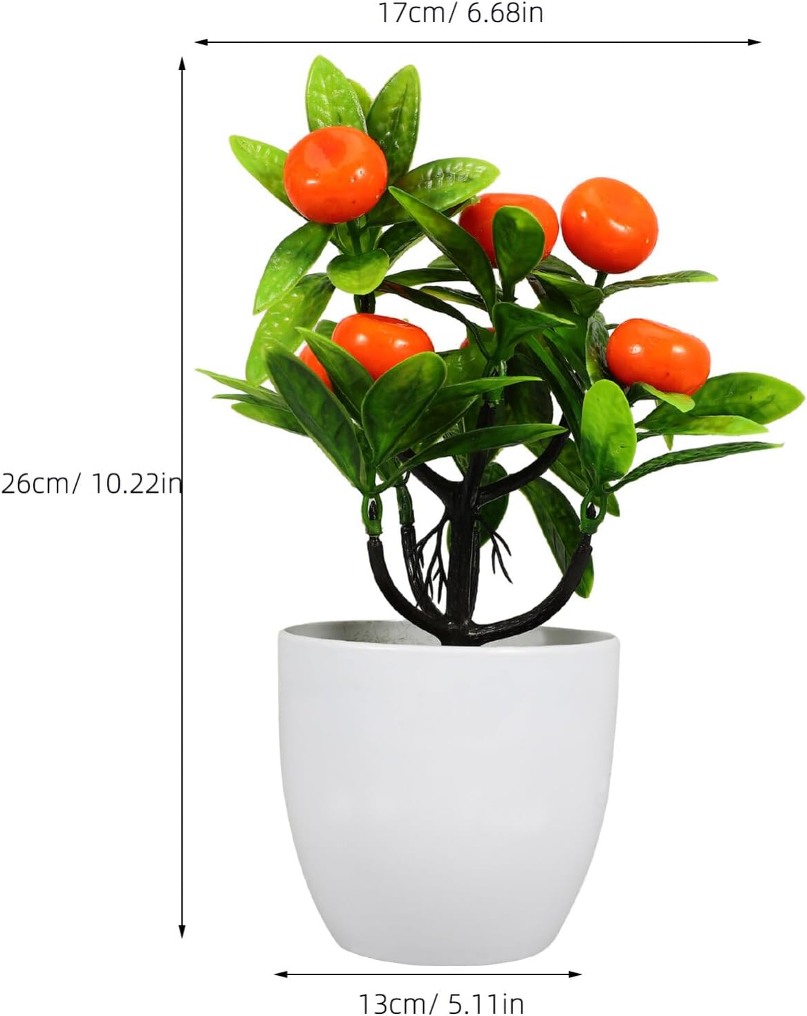Cabilock Simulation Potted Fruit Tree Artificial Bonsai Decoration