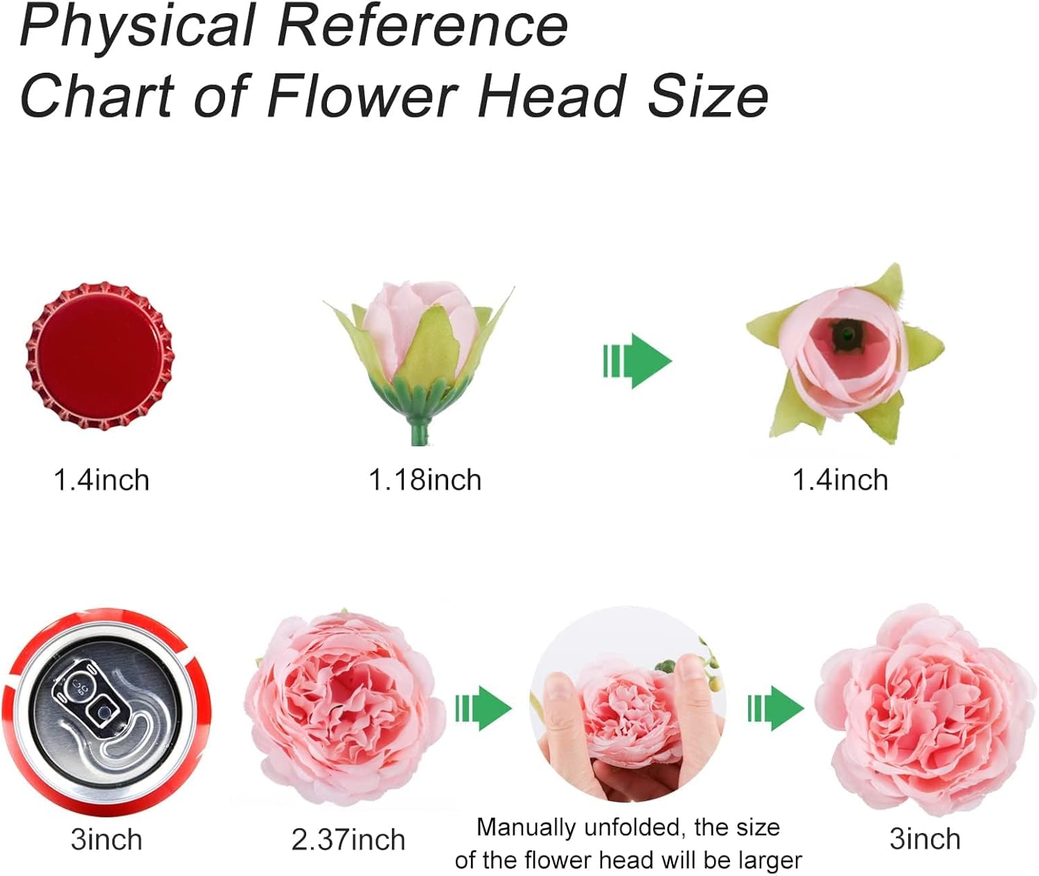 Pusuny Light Pink Artificial Peony Bouquet 2 Bundles