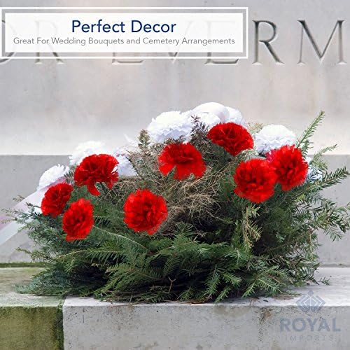 Royal Imports Artificial Carnations Ivory 5 Stems