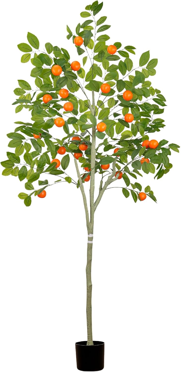 6 Feet Fake Orange Tree Artificial with Realistic Fruits and Leaves
