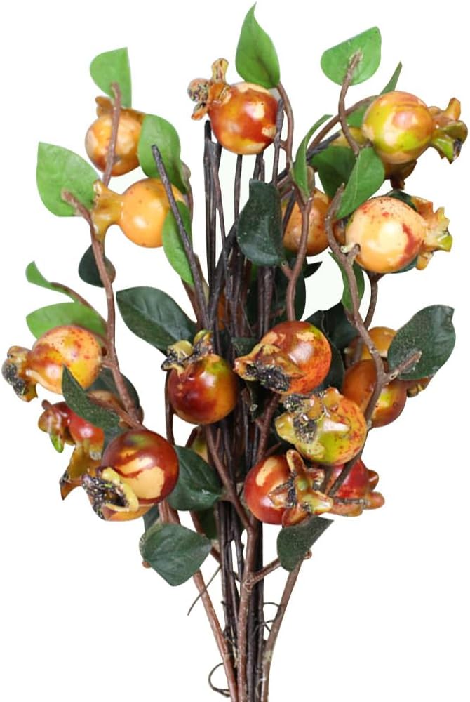 Healifty Artificial Sunset Red Berry Bouquet
