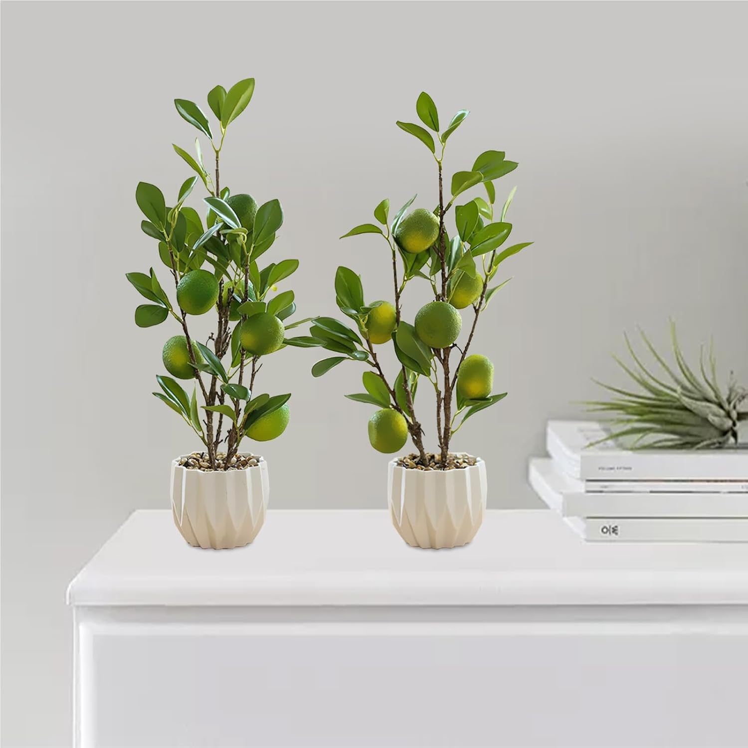 Lemon Tree Bonsai Artificial Plant Potted Decor