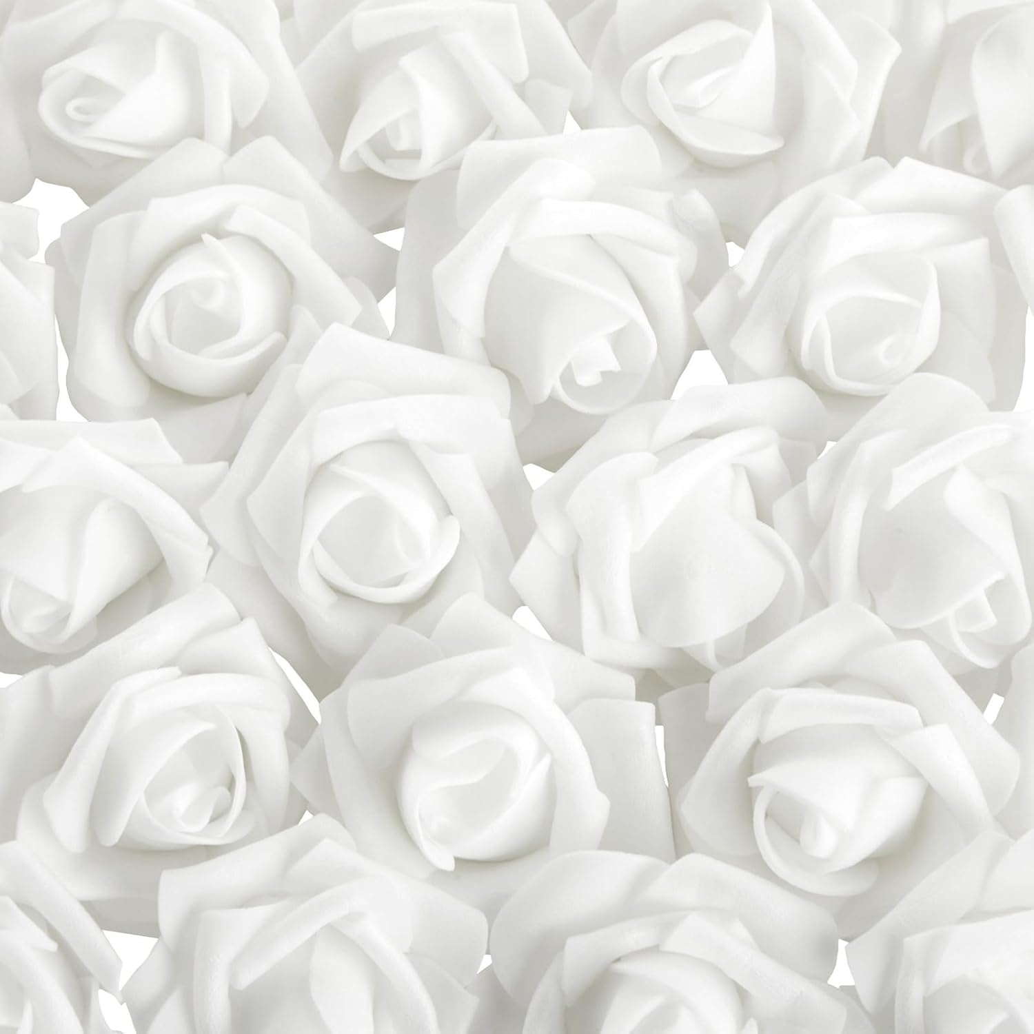 Bright Creations 200 Pack White Foam Roses for Decor