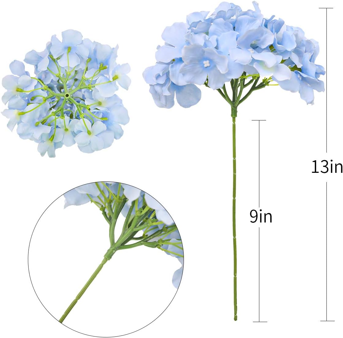Tifuly Hydrangea Artificial Flowers 12 pcs