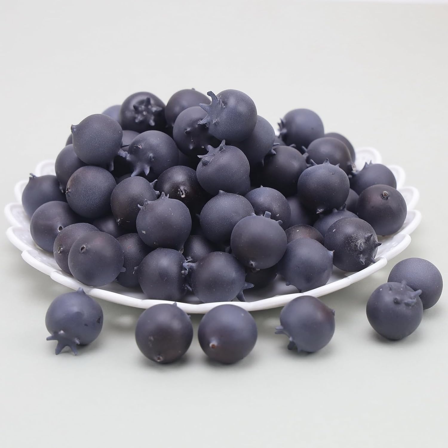 100Pcs Artificial Blueberries DIY Decor Fruit Display