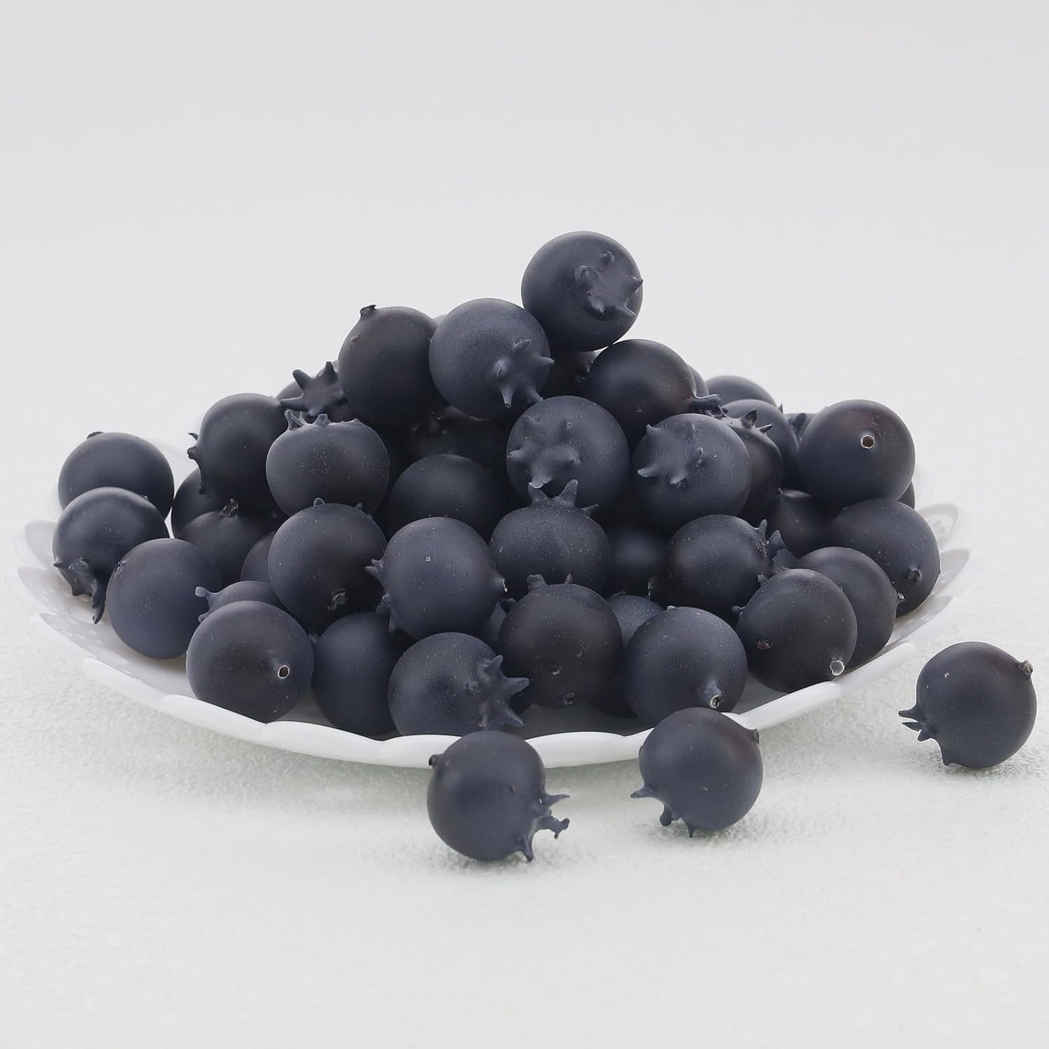 100Pcs Artificial Blueberries DIY Decor Fruit Display