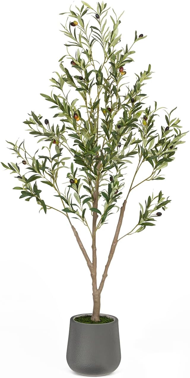 VIVATREES 5FT Artificial Olive Tree with Planter