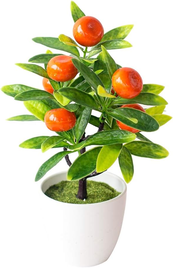 Artificial Potted Fruit Tree for Home Office Decor