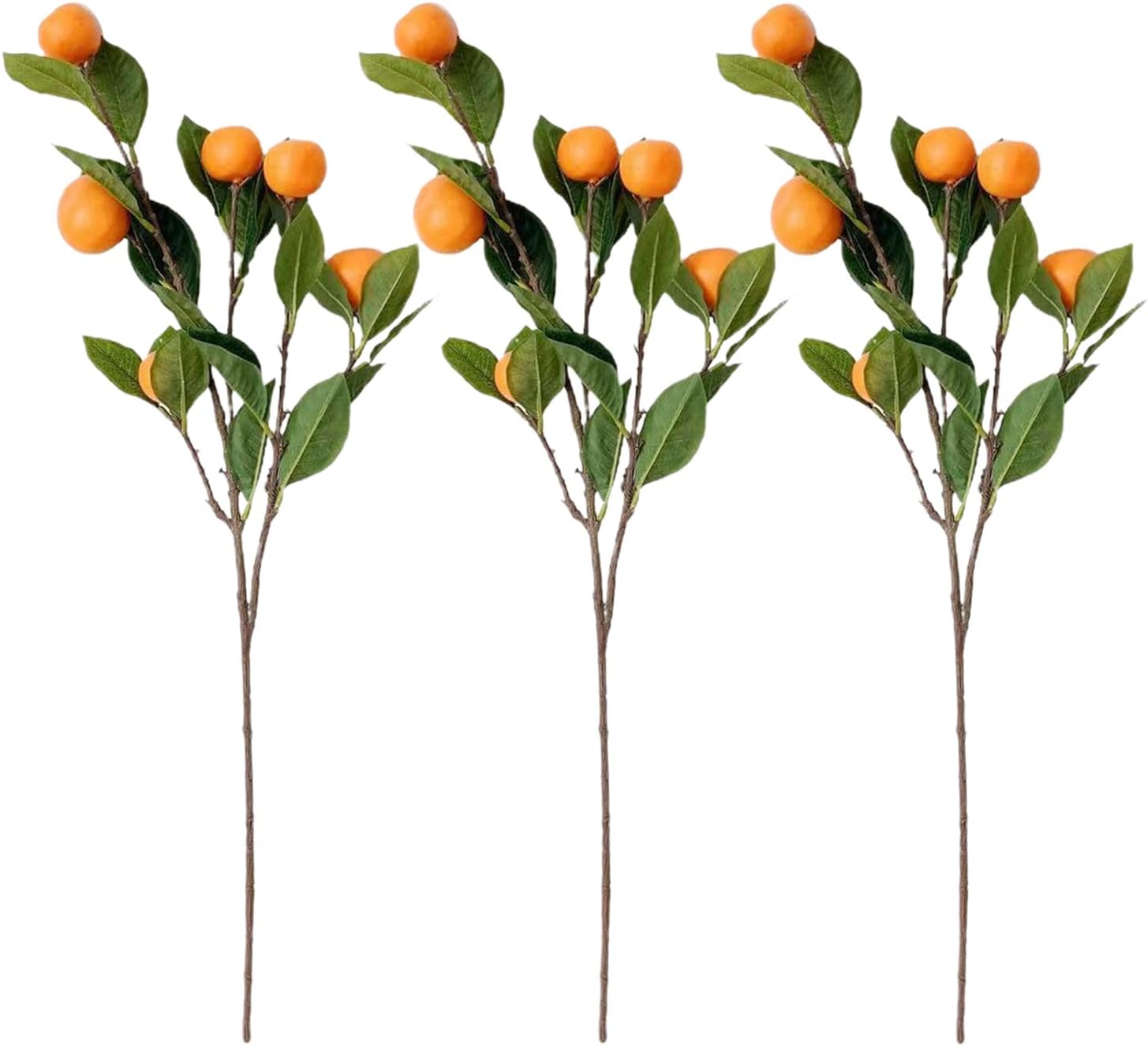 Asodomo 3 Pcs Artificial Tangerine Branches