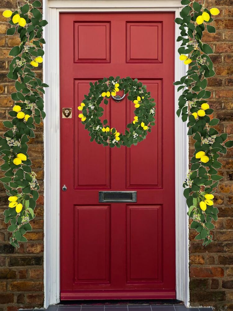 65 Ft Artificial Lemon Garland for Home Decor