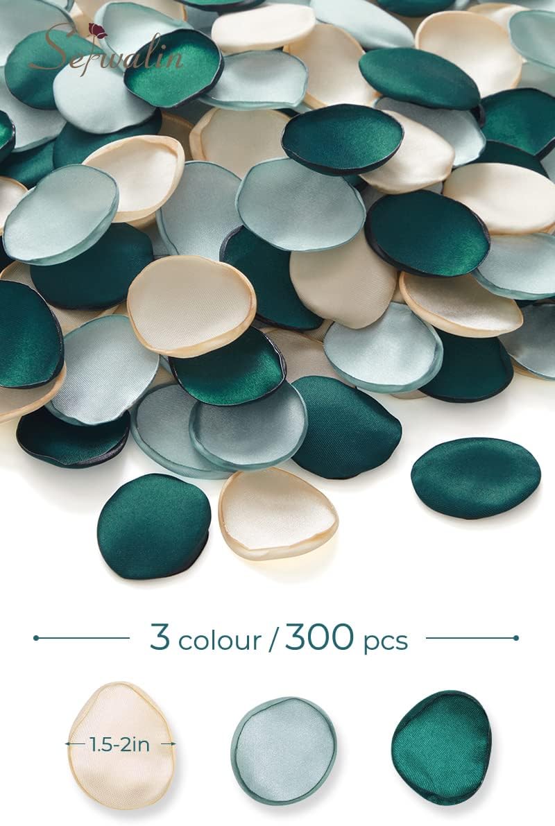 Serwalin 300Pcs Silk Rose Petals for Wedding Decorations