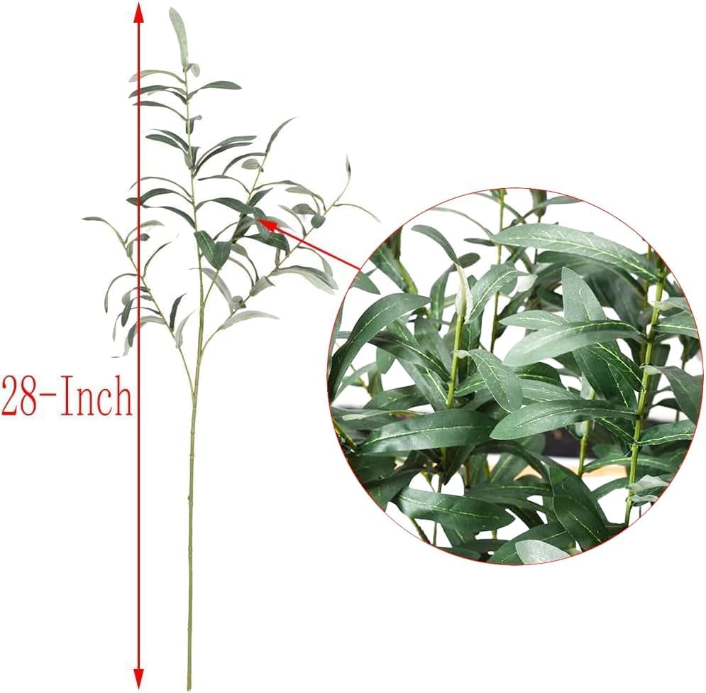 5pcs Artificial Olive Branches for Vases Decor
