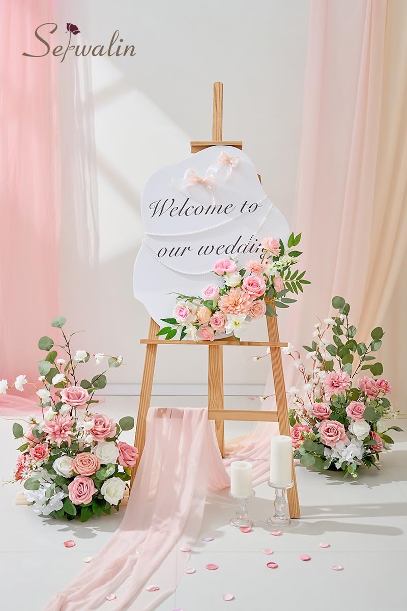 Serwalin Artificial Flowers Wedding Aisle Decor 2pcs