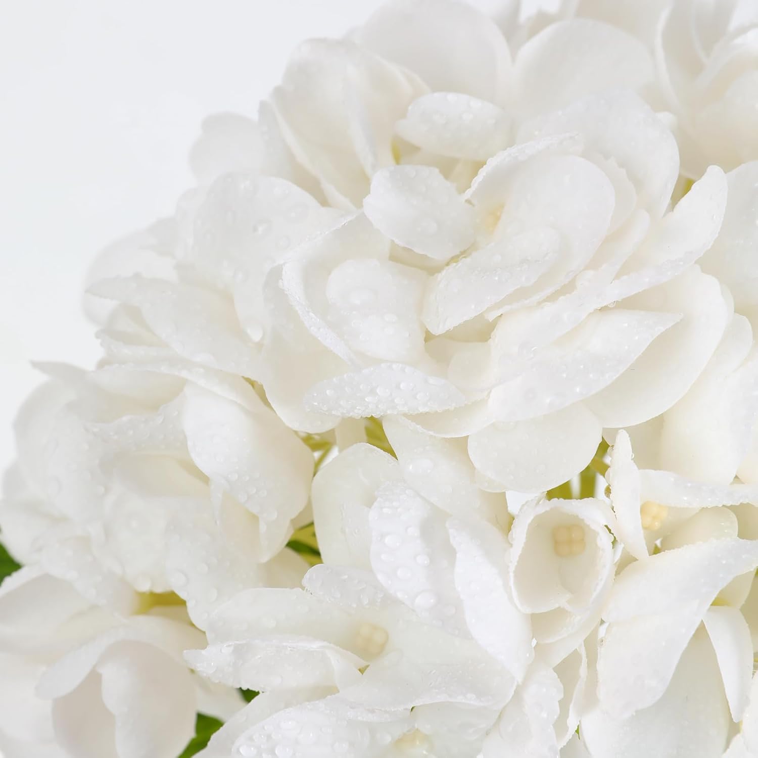 Nubry 2244In White Hydrangea Artificial Flowers 4Pcs