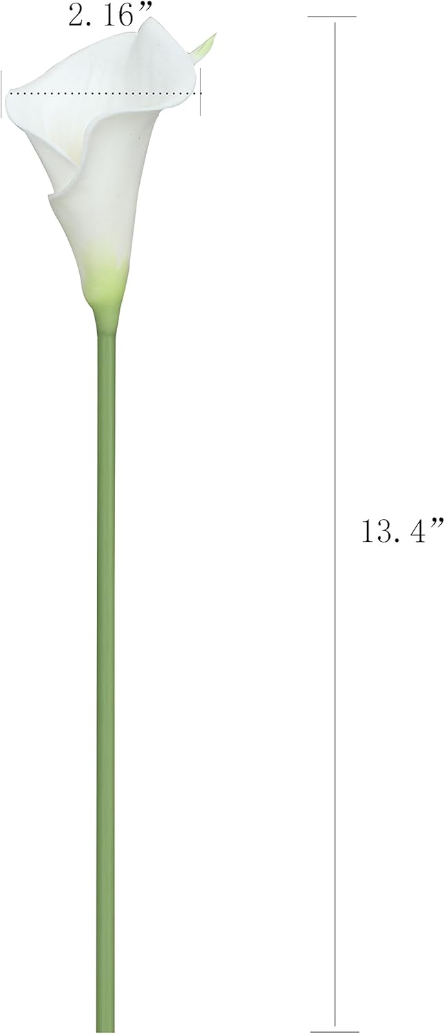 Duovlo 20pcs White Calla Lily Artificial Flower Bouquet