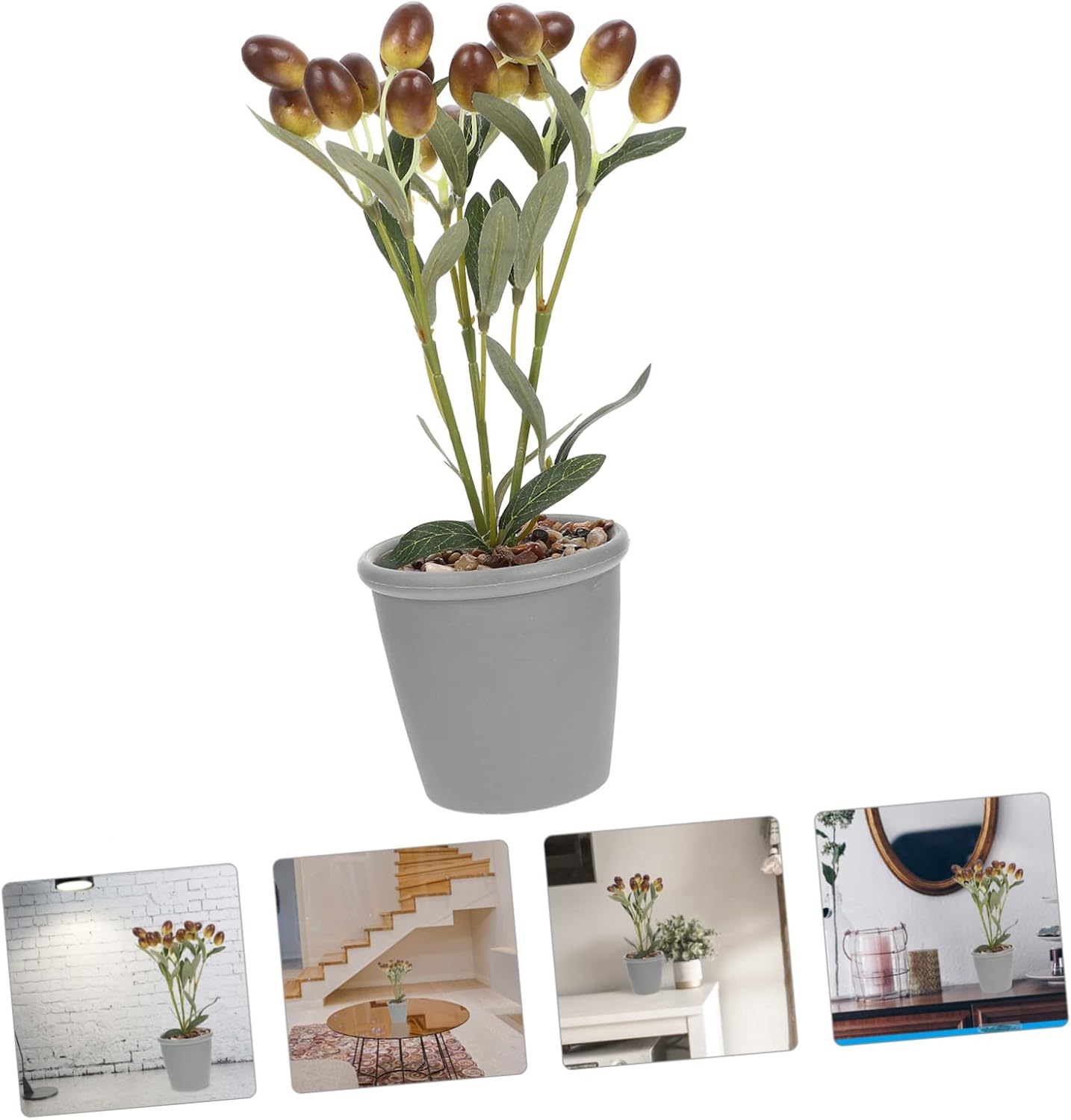 Garneck Artificial Bonsai with Simulated Fruit Decor