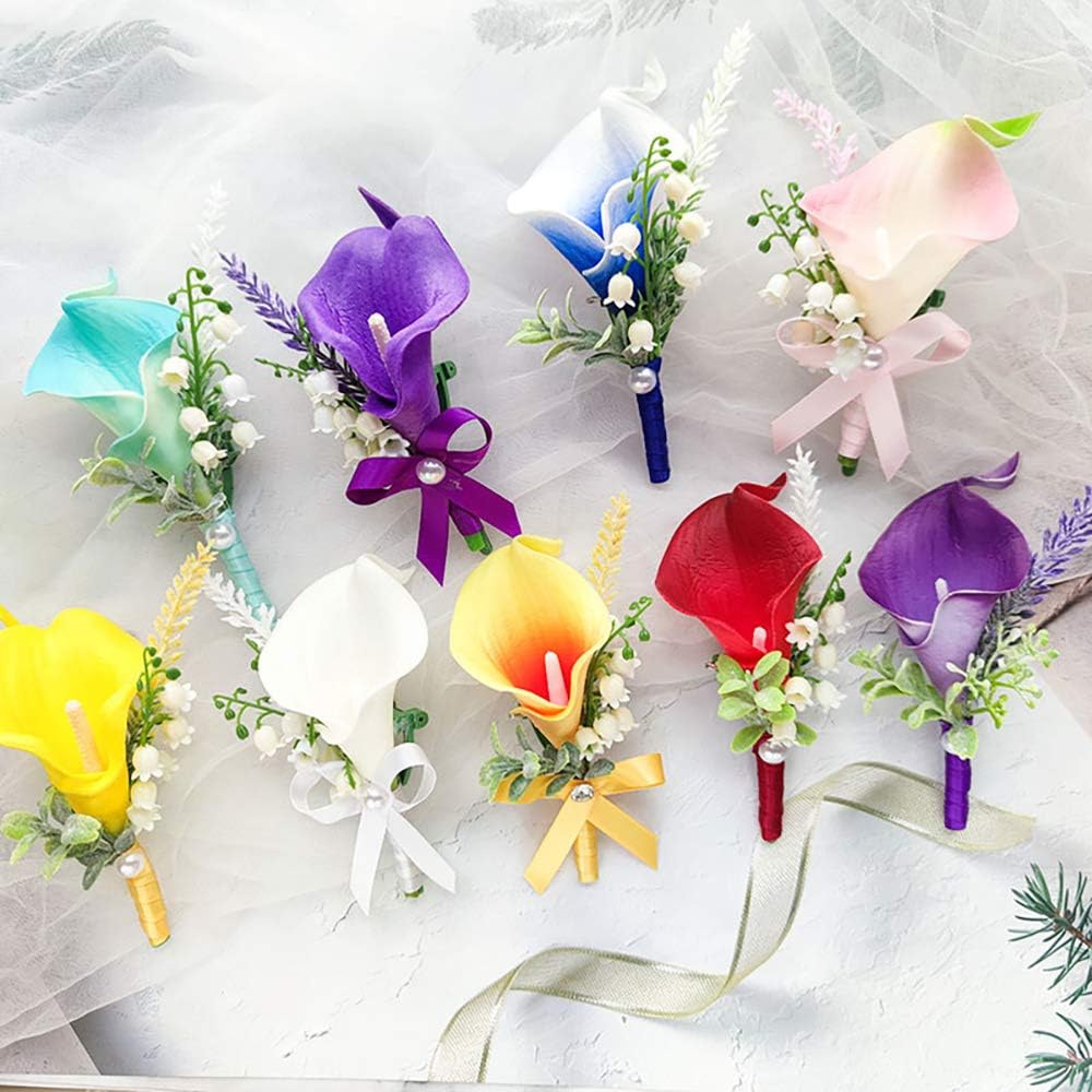 IPOPU 24PCS Artificial Calla Lily Flowers Real Touch White