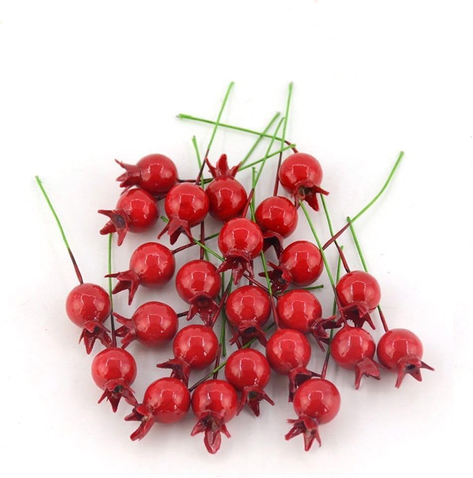 20Pcs Red Mini Pomegranate Artificial Decor