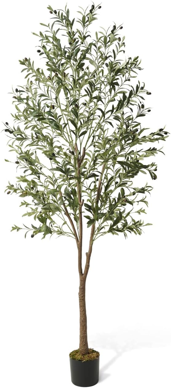 CAPHAUS 7 Feet Artificial Olive Tree with Pot