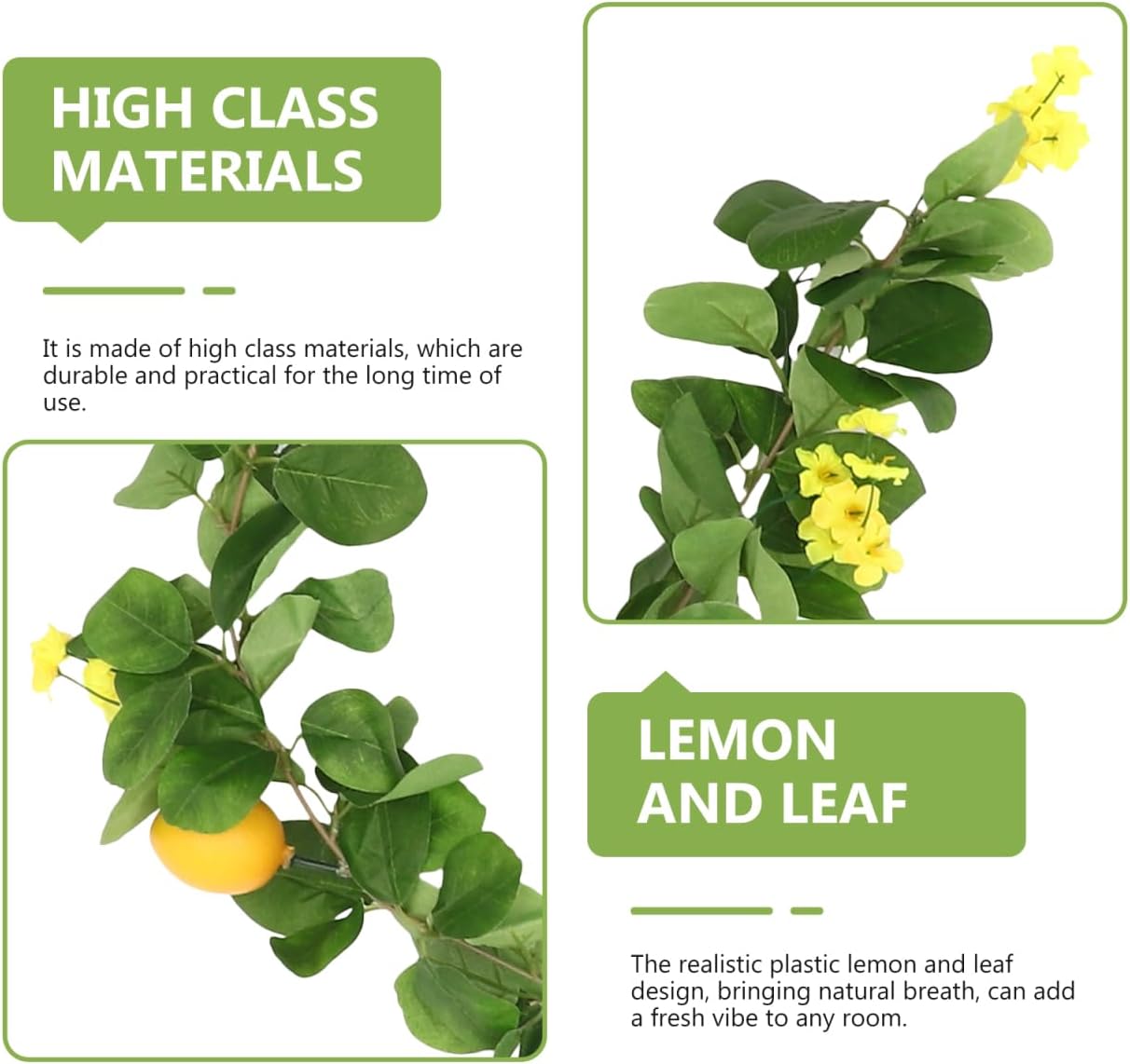 Faux Lemon Garland Artificial Plant Hanging Decor Summer Decor