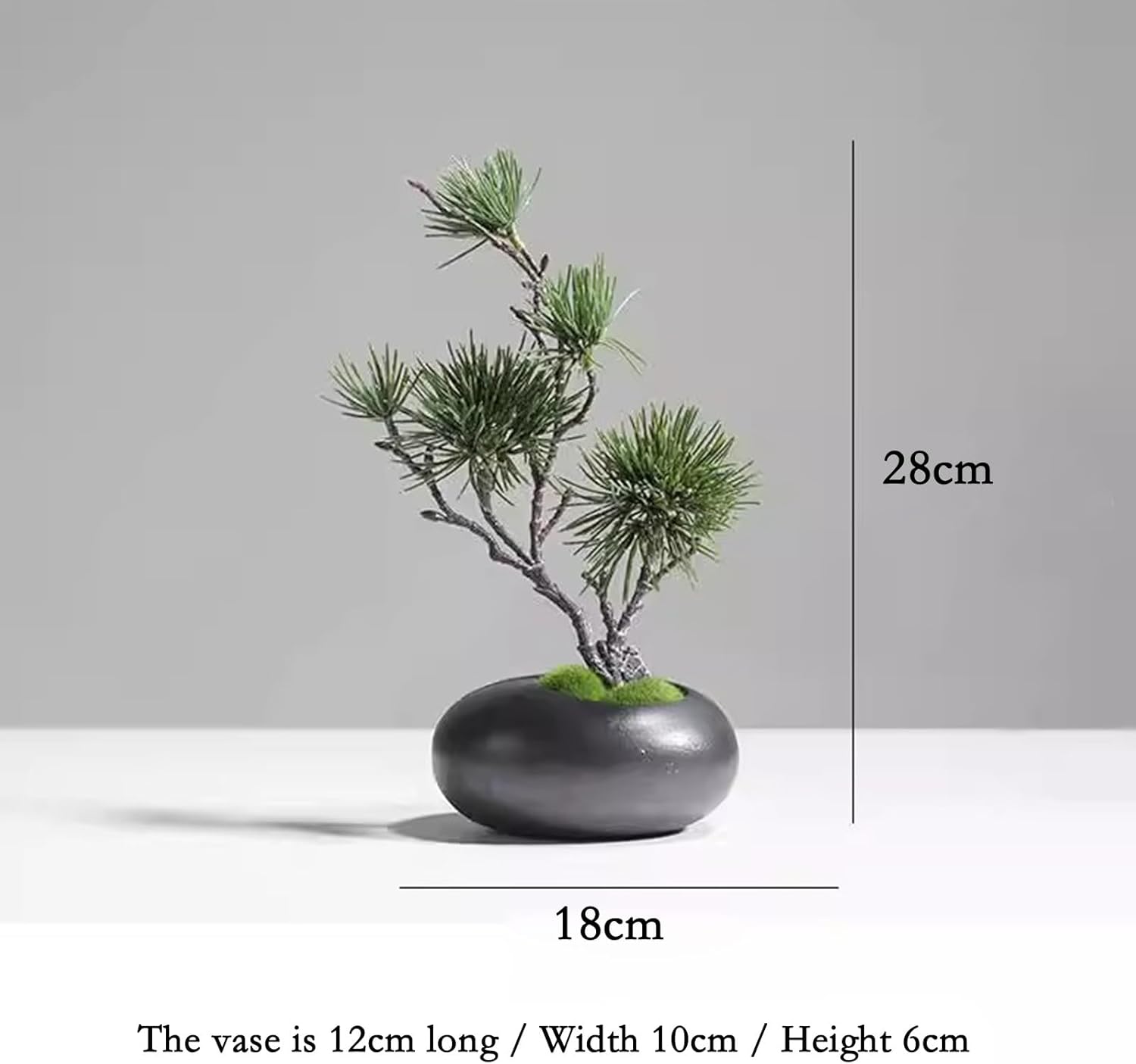 FAFACAI Artificial Bonsai Tree Gray Desktop Decor
