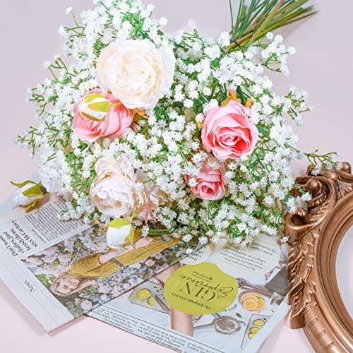 Babys Breath Artificial Flowers 6 Pcs Real Touch Wedding Decor