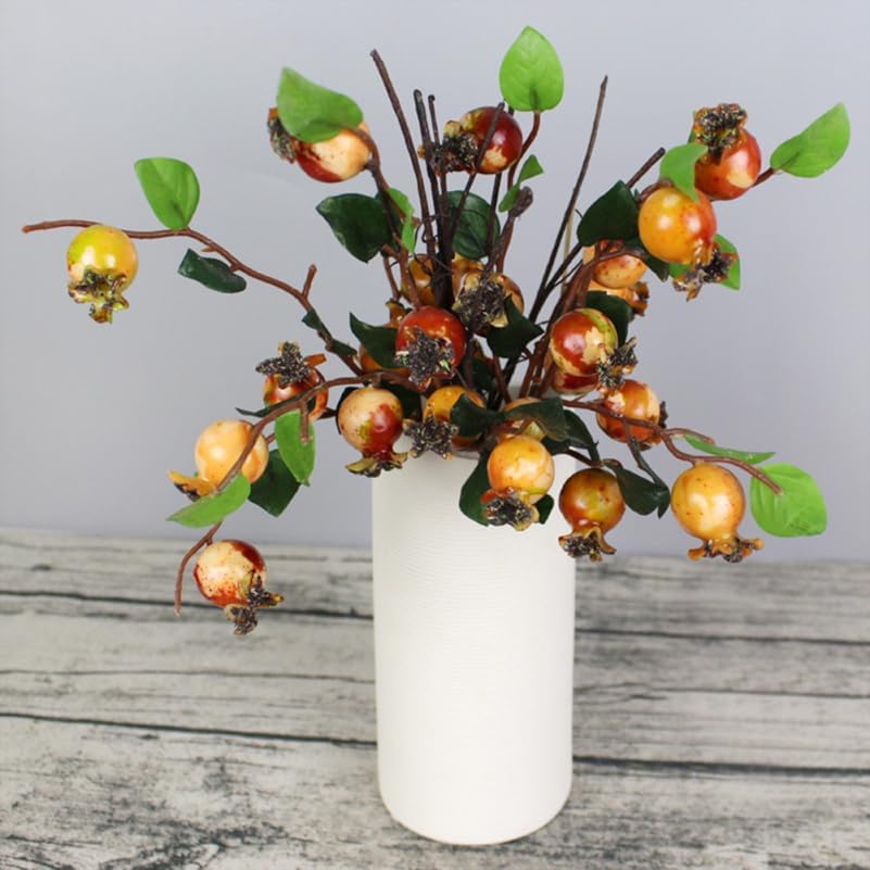 Healifty Artificial Sunset Red Berry Bouquet
