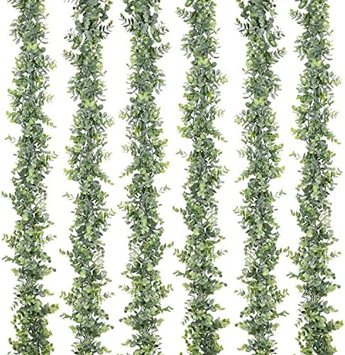 Lvydec 6 Pack Artificial Eucalyptus Garland