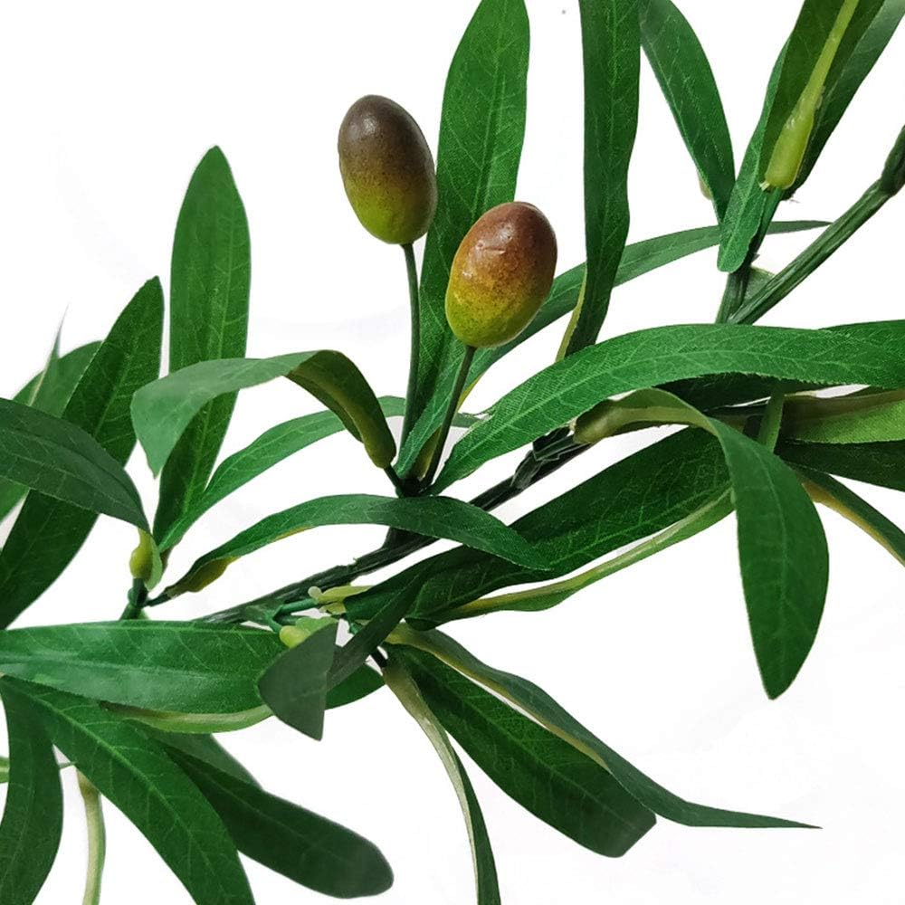 Artificial Olive Leaf Garland with Fake Fruits 2PCS