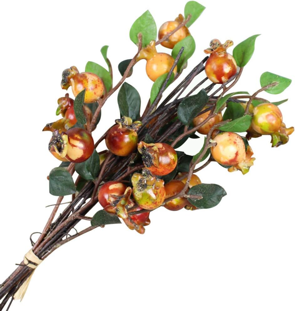 Healifty Artificial Sunset Red Berry Bouquet