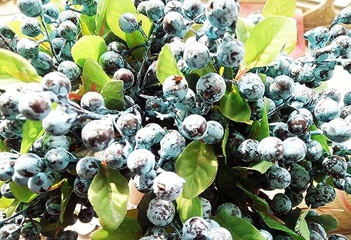 Mistari Artificial Blueberry Stems 20 Pack for Decor
