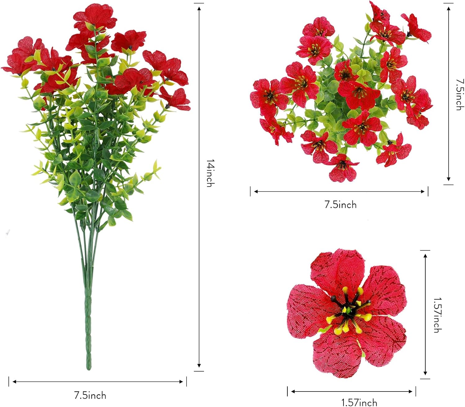 12 Bundle Artificial Daisy Flowers for Outdoor Decoration