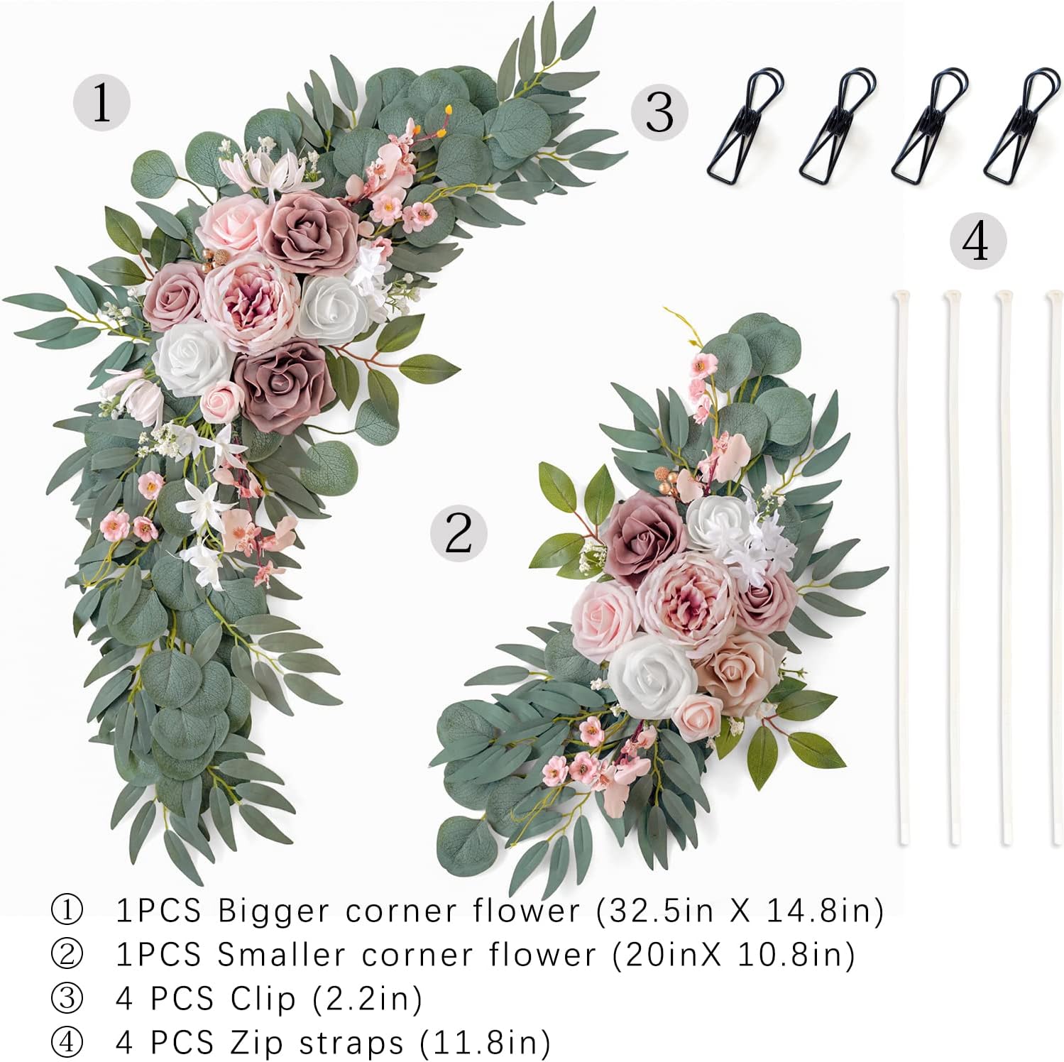 Ponatia Small Wedding Arch Flowers Pack of 2