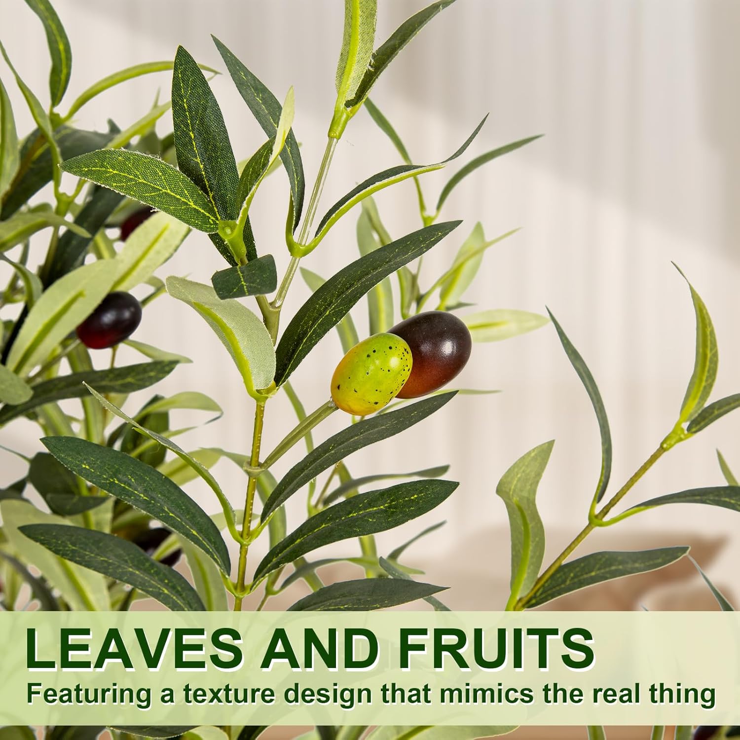 VIVATREES 5FT Artificial Olive Tree with Planter