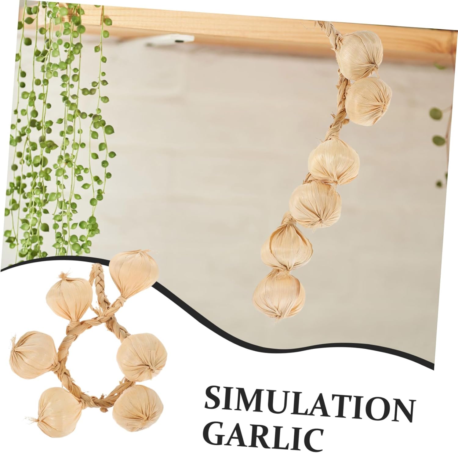 Artificial Garlic String Pendant for Home Decor and Photography