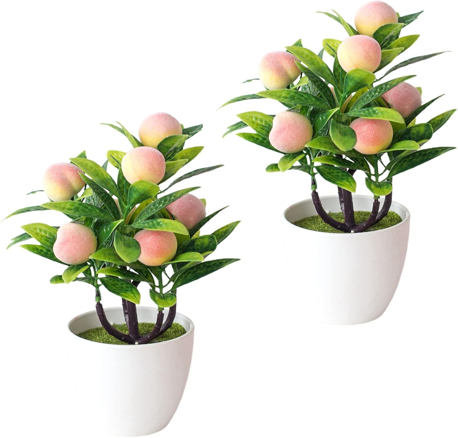 ASSR Artificial Potted Peach Tree Bonsai Set