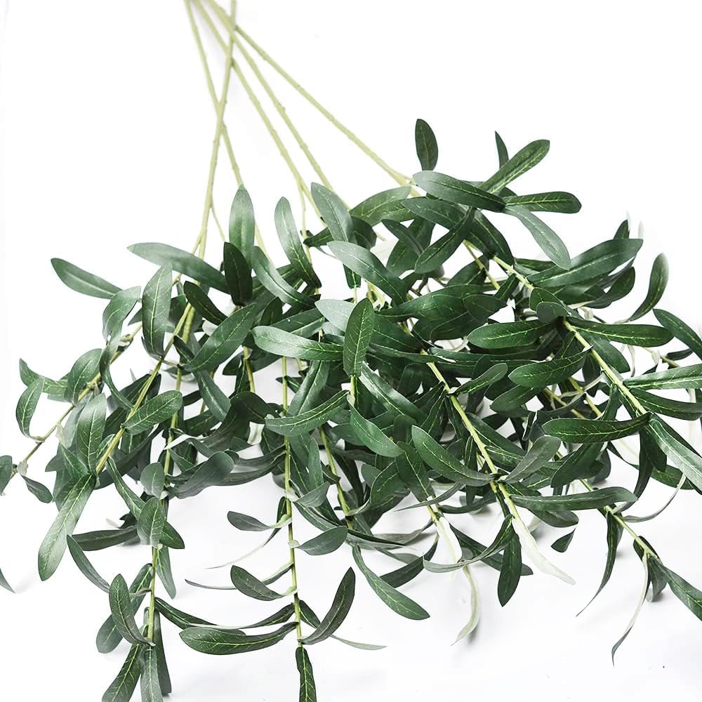 5pcs Artificial Olive Branches for Vases Decor
