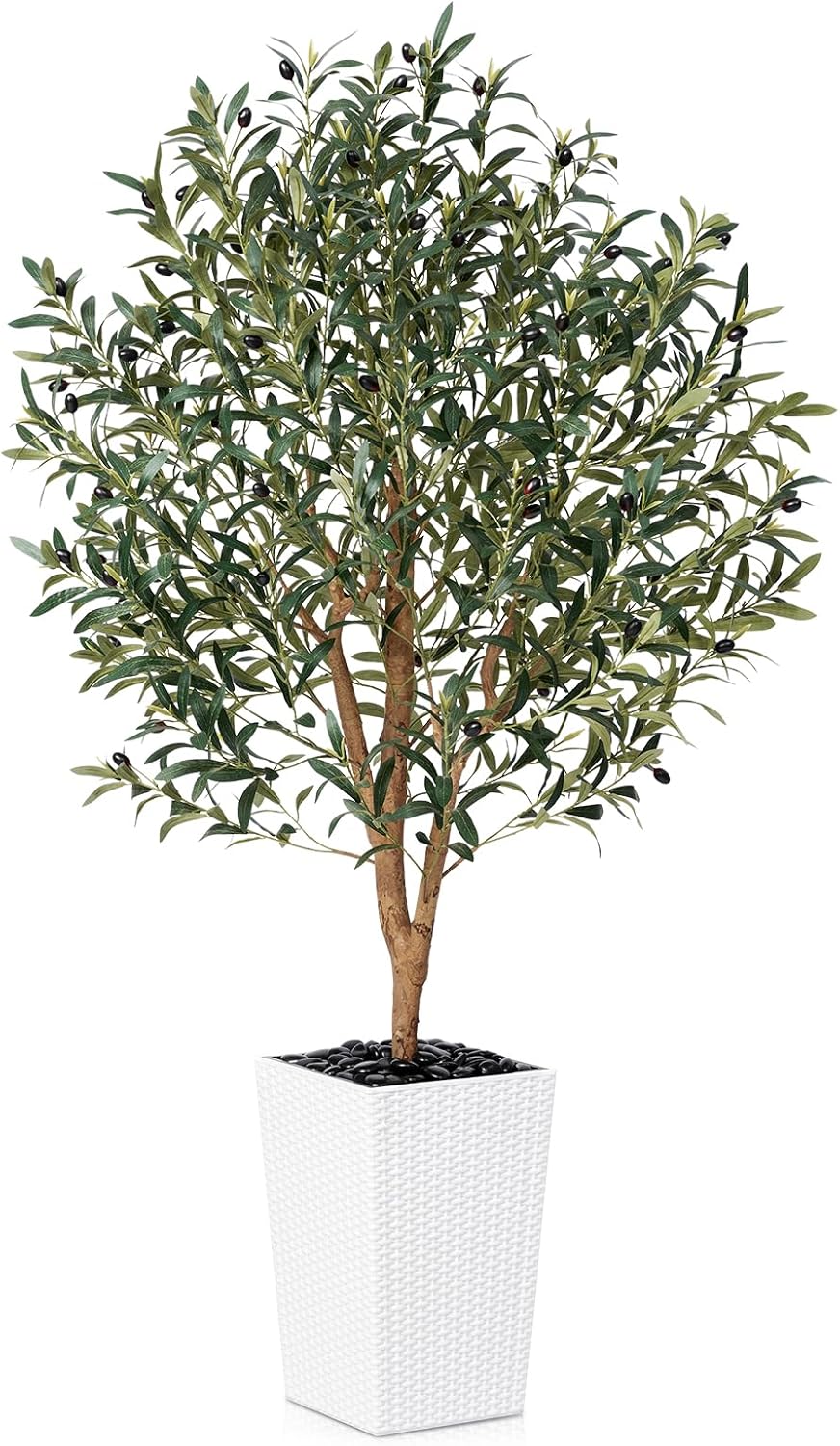 Artificial Olive Tree 5FT Real Wood Trunk UV Resistant