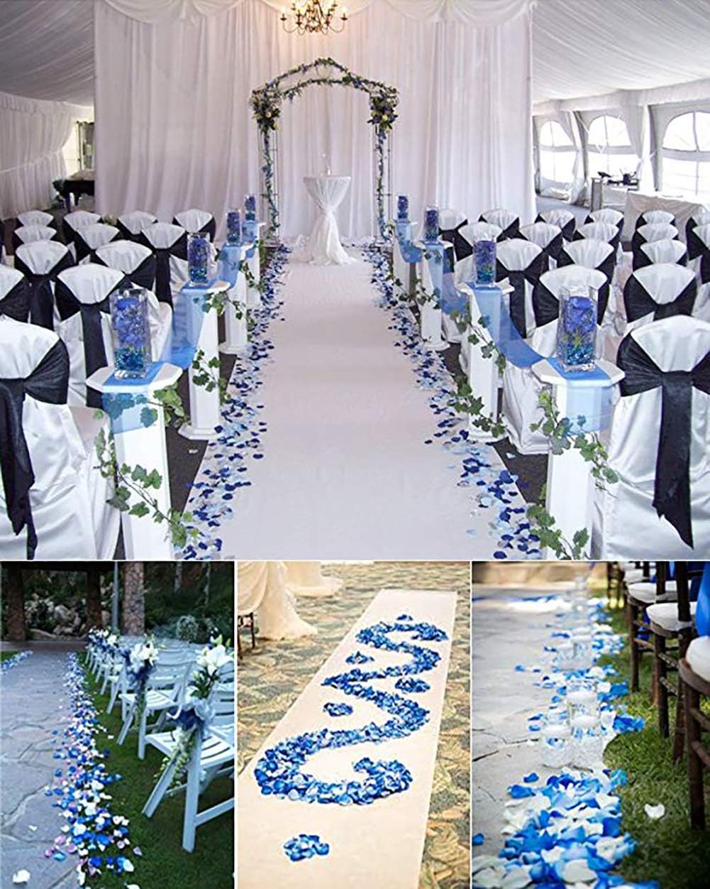 ALLHEARTDESIRES Artificial Silk Rose Petals Wedding Decorations