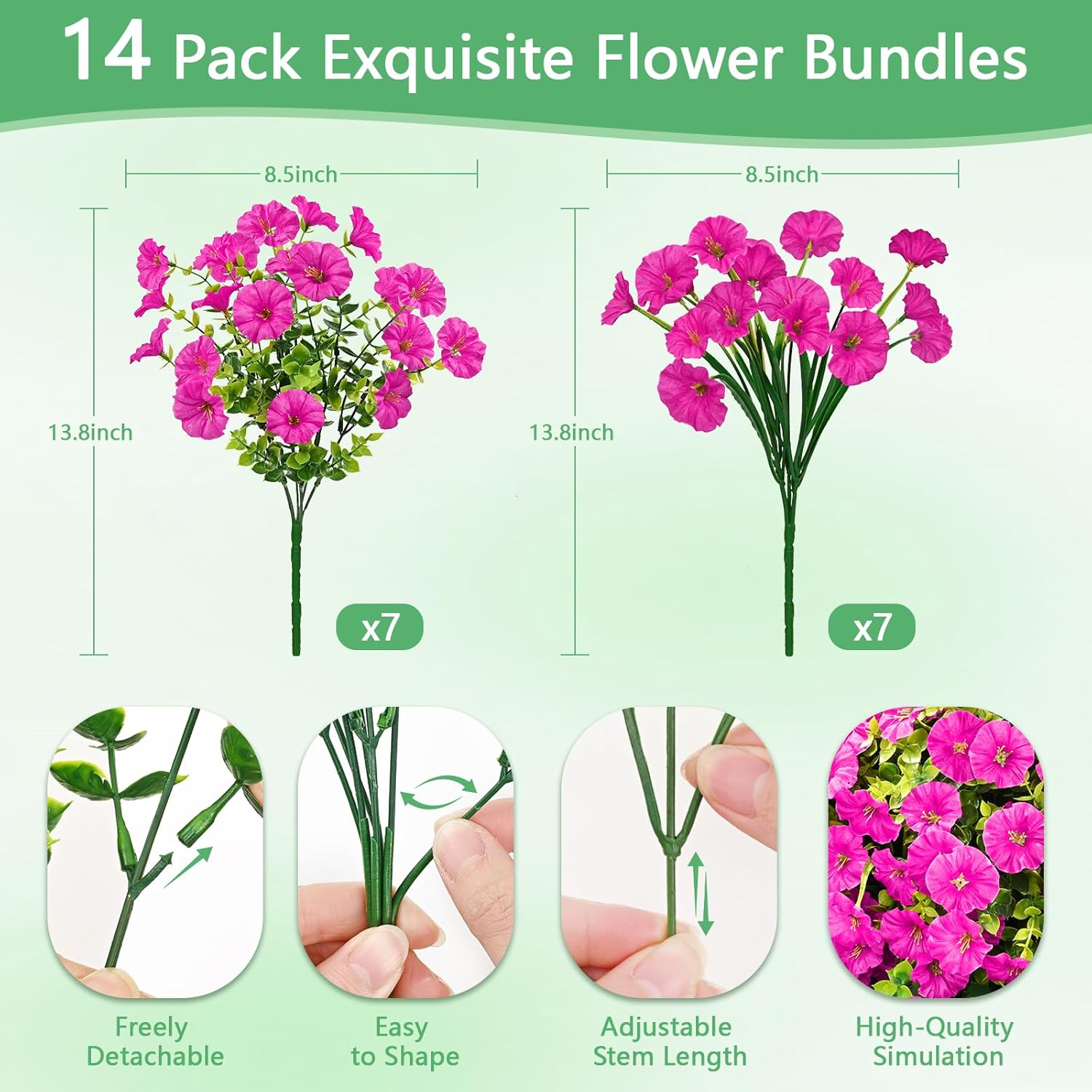 Yastouay Artificial Flowers for Outdoor Decoration
