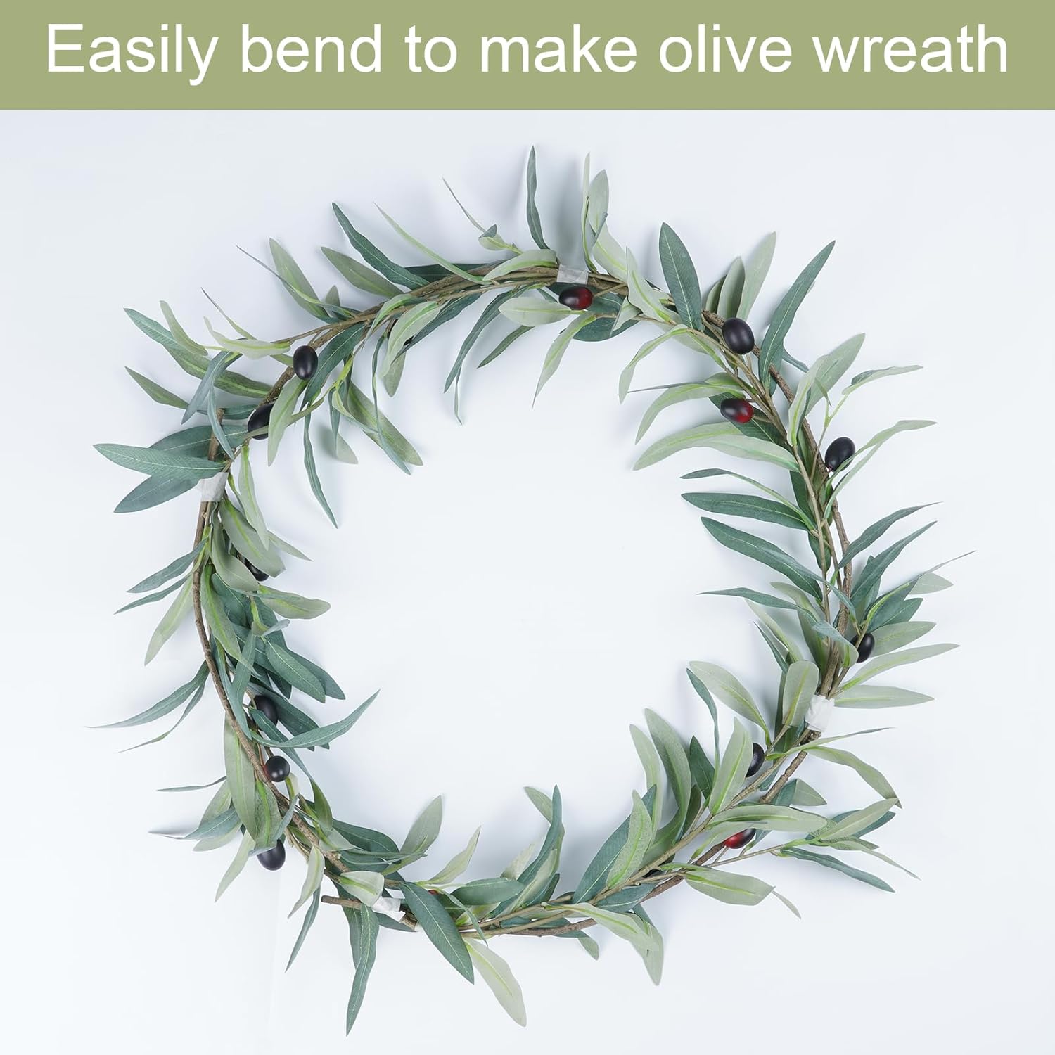4PCS Artificial Olive Branches for Home Decor